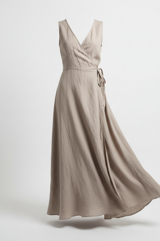 Linen Wrap Dress — Women